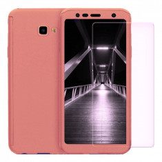 Husa 360 cu sticla inclusa Samsung J6 plus - Rose foto