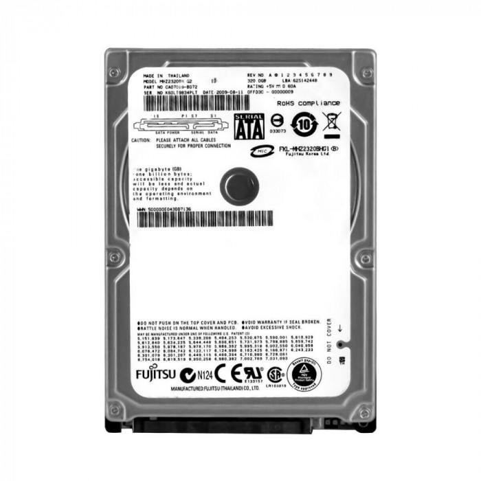 57. Hard Disk Laptop FUJITSU 320GB 5.4K 8MB SATA II 2.5&#039;&#039; MHZ2320BH