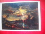 HOPCT 23777 RIUL NOAPTEA- AERT VAN DER NEER 1603-1677 --RUSIA--MUZEE - CP PICTURA --NECIRCULATA