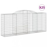 Cumpara ieftin Cosuri gabion arcuite 25 buc. 300x50x120/140 cm fier galvanizat