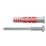 Diblu pentru fixarea obiectelor sanitare, din nylon, 8 x 48 mm, Fischer Duoseal, cu surub, 6 x 70 mm, cu cap bombat, TX 20, din