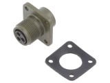 Conector circular soclu mamă, 3 pini, lipire, 13A