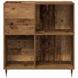 vidaXL Dulap Vinil Lemn Vechi 85x38x89cm, 4 Rafturi, Stil Industrial, Maro