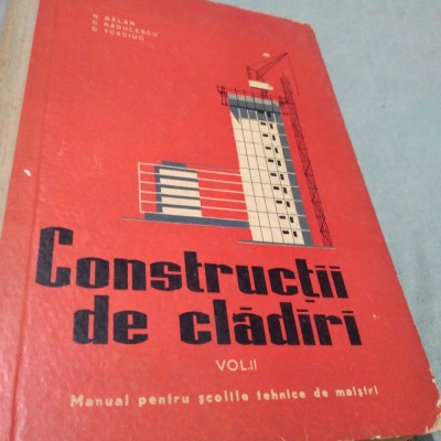 CONSTRUCTII DE CLADIRI VOL 2 1965 CARTONATA foto