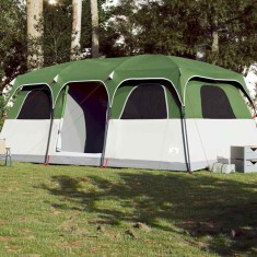 vidaXL Cort de familie pentru 10 persoane, verde, impermeabil