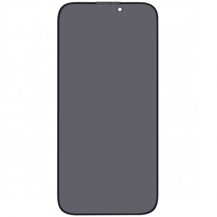 Folie sticla protectie ecran Privacy Full Glue margini negre pentru Apple iPhone 15 Pro