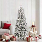 VidaXL Brad de Crăciun artificial cu 300 LED Alb 73 x 73 x 180 cm 3396047