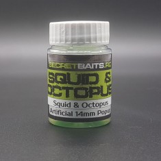 Secret Baits Artificial Popup 14mm Squid &amp; Octopus Flavour - Green (verde)