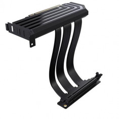 Cablu de montare verticala pentru placa video HYTE PCIe 4.0 X16, 200 mm lungime, ecranare superioara, bracket half-height inclus, Negru