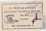 G. Mihailovici Instalatiuni technice si sanitare Bucuresti Luminei No. 3 1926