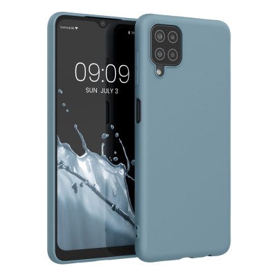 Husa pentru Samsung Galaxy A12, Silicon, Albastru, 54048.207, kwmobile foto