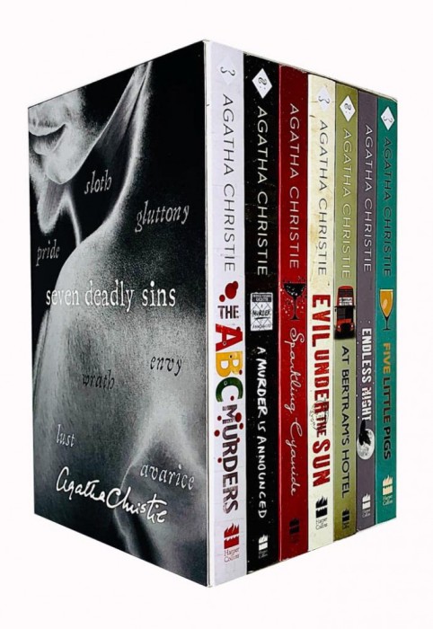 Agatha Christie Seven Deadly Sins Collection 7 Books Box Set (Abc Murders, Murder Is Announced, Evil Under The Sun, Sparkling Cyanide More),Agatha Chr