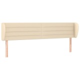 Cumpara ieftin Tablie de pat cu aripioare crem 183x23x78/88 cm material textil