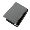 Mini Portofel compact pentru Barbati, ultra-subtire, casual, piele PU, Gri, Oem