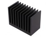 Radiator extrudat cu aripioare negru 50x95x70mm