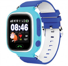 Ceas pentru copii cu GPS Tracker , culoare albastru , cu locas SIM Kft Auto foto