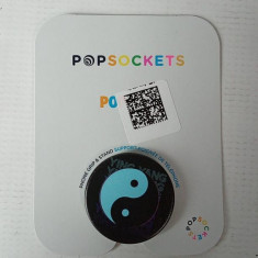 Accesoriu PopSockets Ying Yang pentru telefon si tableta, albastru si negru - RESIGILAT