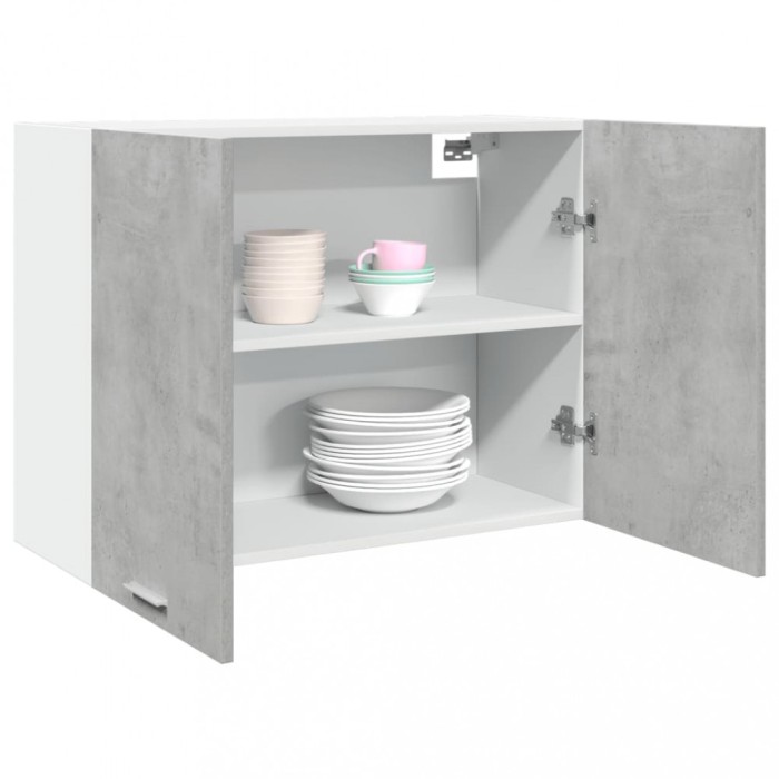 Gossi dulap suspendat, gri beton, 80 x 31 x 60 cm, pal