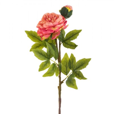 Floare Artificială, Trandafir, Tulpină Lungă, Roz Fucsia, 82 cm foto