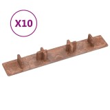 vidaXL Capace de capăt pardoseală terasă, 10 buc., maro, plastic