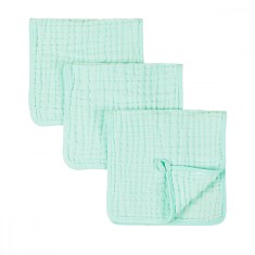 Set 3 prosoape REDQUIT din muselina pentru bebelusi 25x50cm, verde