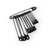 Mix 12 ace de siguranta negre metalice Crisalida, Lungime 28, 40, 50 mm