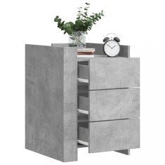 vidaXL Noptieră, gri beton, 45x50x65 cm, lemn prelucrat 848307