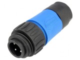Conector circular mufă cablu PIN 4 tată cu terminal șurub