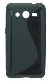 Husa silicon S-case neagra pentru Samsung Galaxy Core 2 (SM-G355)