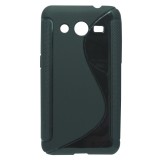 Husa silicon S-case neagra pentru Samsung Galaxy Core 2 (SM-G355)