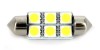 Led bec T10x39 6x5050 alb rece vrac