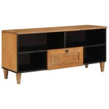 Cumpara ieftin Cabinet TV Maro deschis 105 x 33 x 46 cm Lemn masiv de mango