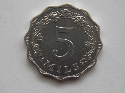 5 MILS 1972 MALTA-XF foto