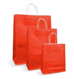 Pungi albe, colorate 100% rosu - 32X12X41cm - 100 buc.
