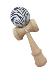 Kendama profesionala, Bila din lemn, Albastru , Alb, 44KD foto