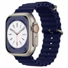 Curea Ceas W038 Apple Watch 1 2 3 4 5 6 7 8 SE Ultra (42 mm 44 mm 45 mm 49 mm) Bleumarin foto