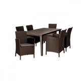 Cumpara ieftin Set de mobilier de grădină Futura 6+1 maro