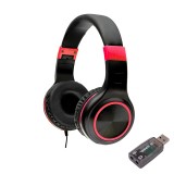 CASTI Spacer, cu fir, standard, utilizare multimedia, microfon pe fir, pliabile, banda ajustabila, conectare prin adaptor USB 2.0 sau Jack 3.5 mm x 2,