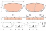 TRW GDB3611 set placute frana,frana disc
