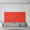 VidaXL Panouri de perete 12 buc. roșu 90x30 cm piele ecologică 3,24 m&sup2;