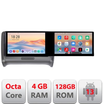 Navigatie Audi TT 2004-2011 Kit-078 Edotec 2 ecrane 8 core 4+128 21.6 inch Incell android Wifi 5Ghz gps internet CarStore Technology foto