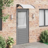 Copertina Usa/Fereastra vidaXL 200x75cm, Negru Transparent, Policarbonat, Rezistenta Intemperii