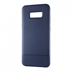Husa silicon carbon 2 Samsung S8 plus - Albastru foto