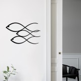 Cumpara ieftin Accesoriu decorativ de perete metalic Metal-248 Negru 50x30 cm