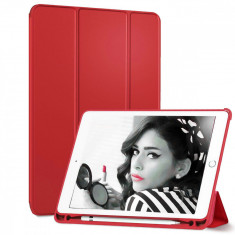 Husa Tableta iPad 9.7&amp;quot; 5Th Generation Pen Holder 2018 IPad Air 5 Suport Pen ofera protectie Lux Bumper Red foto