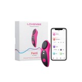 Stimulator LOVENSE - FERRI, control prin aplicatie, pentru stimularea clitorisului, 11.5 cm, culoarea roz cu negru