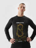 Tricou cu m&acirc;necă lungă regular cu imprimeu unisex 4F x Drift Masters, 4F Sportswear