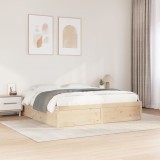 Cumpara ieftin Cadru de pat fără saltea, 200x200 cm, lemn masiv pin