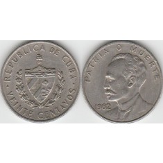 Cuba 1962 - 20 centavos, circulata