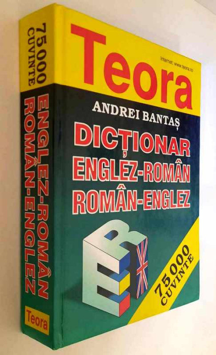 Dictionar englez-roman, roman-englez - 75000 cuvinte - A. BANTAS, NOU, CARTONAT